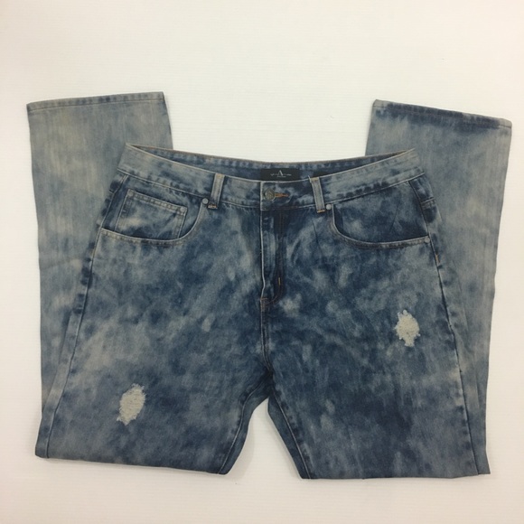 Agile Straight Leg distressed Jeans - Picture 1 of 5